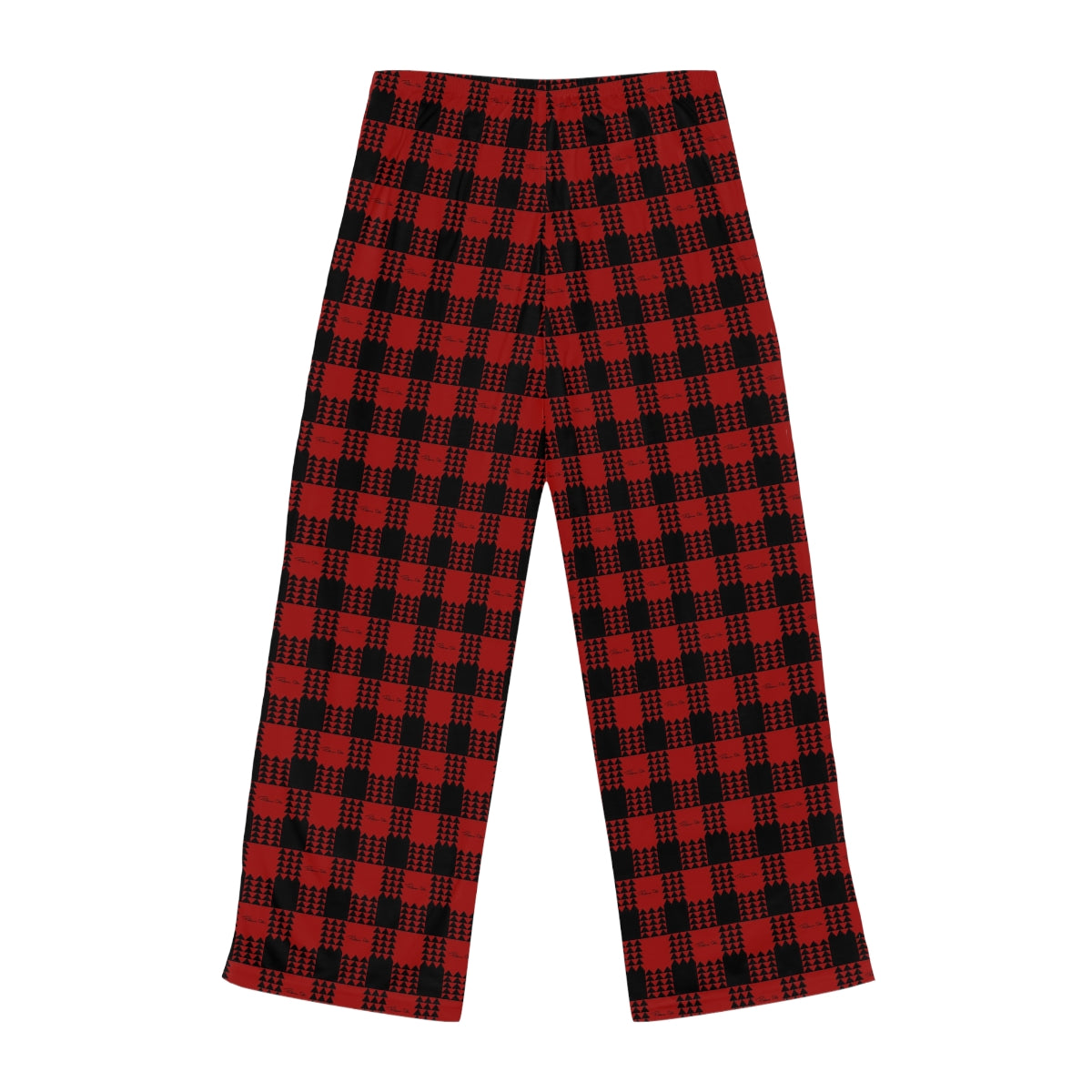 Red Black Plaid Women's Pajama Pants Red Checkered Pjs , Red Pj