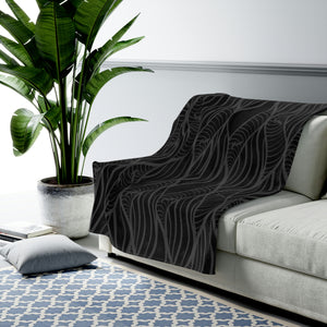 NALU Velveteen Plush Blanket (Gray)